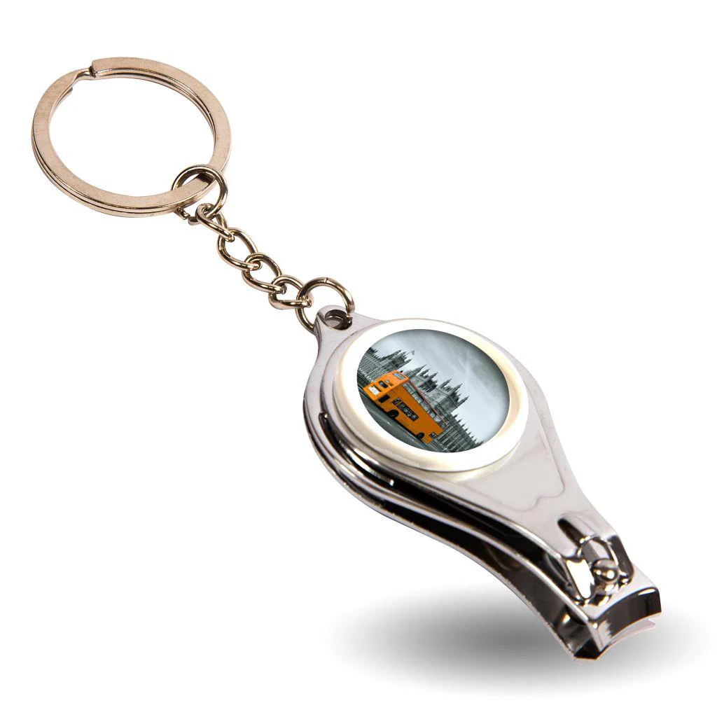Multi 3 Round Blank Metal Photo Insert Keyring - 25mm Insert Holder - Pack of 10 - Image 2