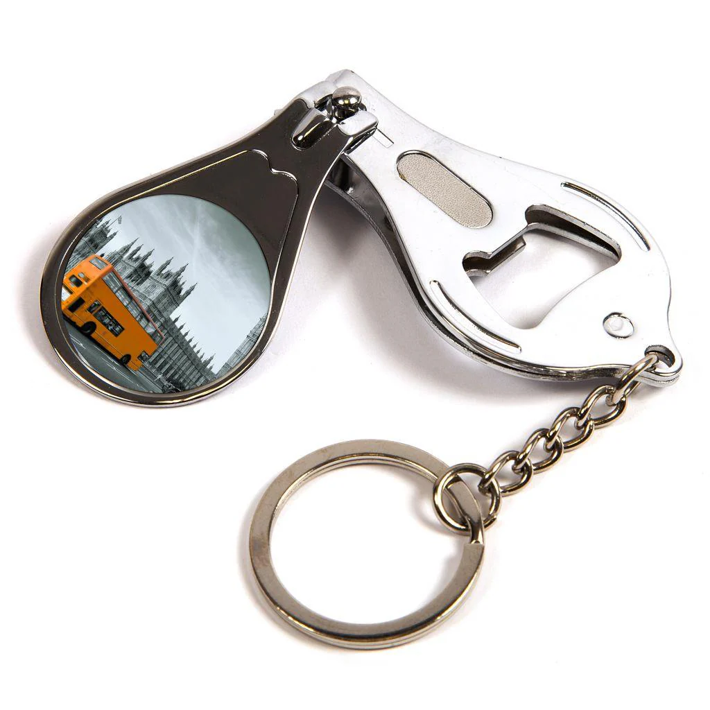 Multi 3 Round Blank Metal Photo Insert Keyring - 25mm Insert Holder - Pack of 10 - Image 5