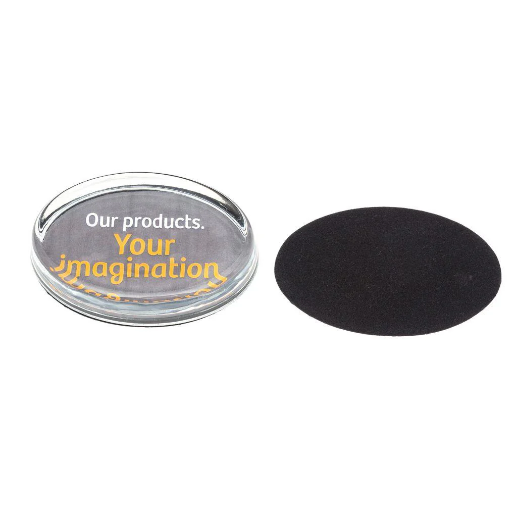 Oval 100 x 70mm Glass Paperweight + felt base - Insert Size 93 x 60mm - Pack of 6 - Image 3