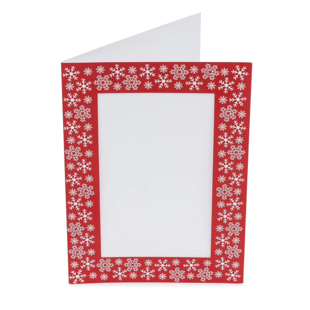 Pack of 6 Blank Silver or Red Photo Insert Christmas Greeting Cards 152 x 102mm (6 x 4 inch photo) - Image 5