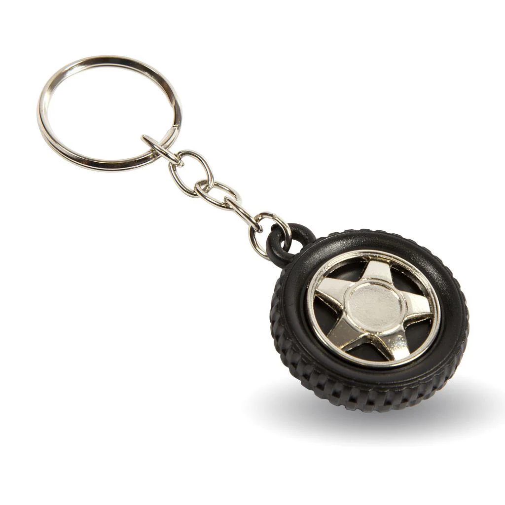 R25 Round Blank Plastic Photo Insert Wheel Tyre Keyring - 25mm - Pack of 10 - Image 2