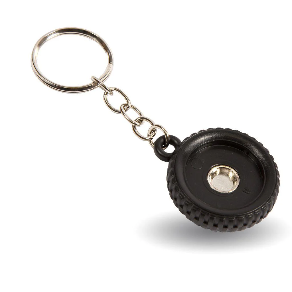 R25 Round Blank Plastic Photo Insert Wheel Tyre Keyring - 25mm - Pack of 10 - Image 3