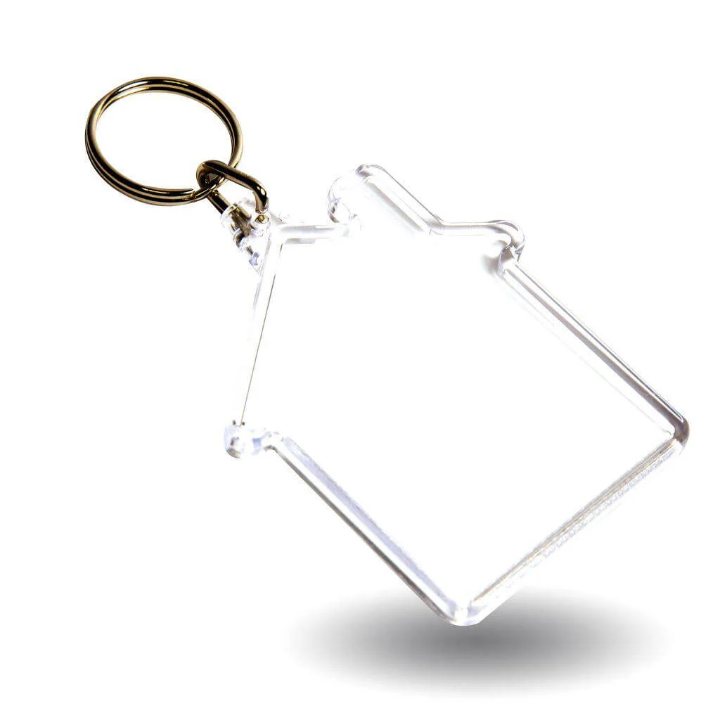 Small Volume - Shaped Blank Acrylic Photo Insert Keyring - Image 3