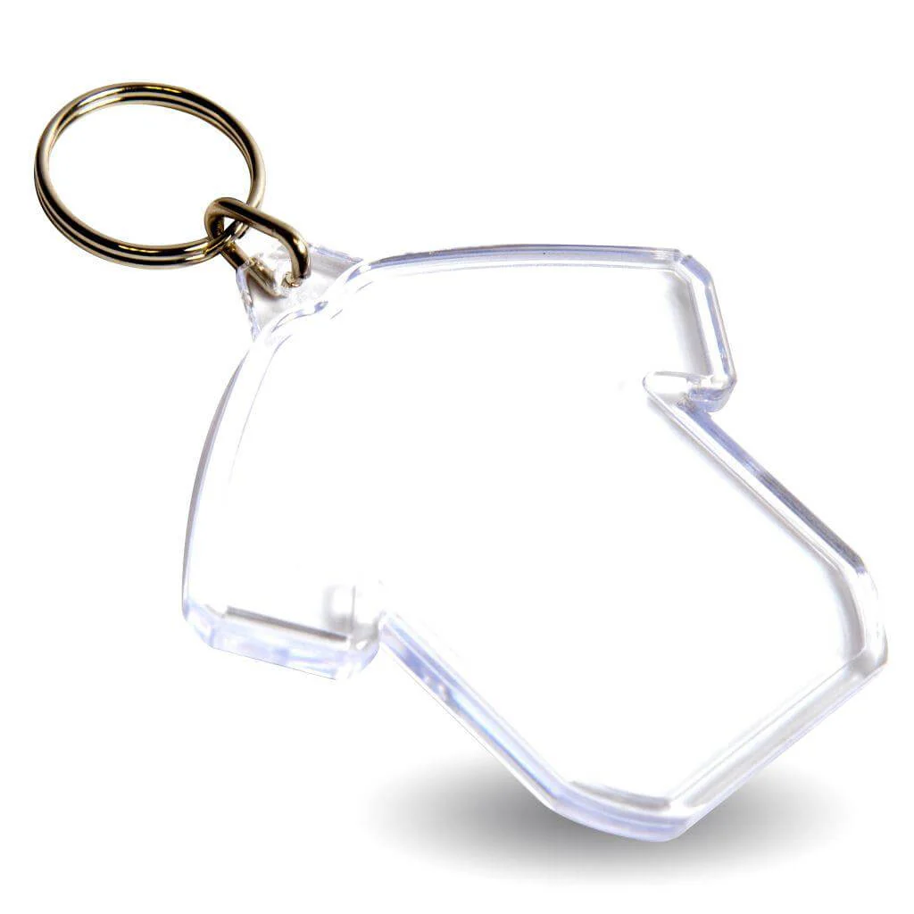 Small Volume - Shaped Blank Acrylic Photo Insert Keyring - Image 4