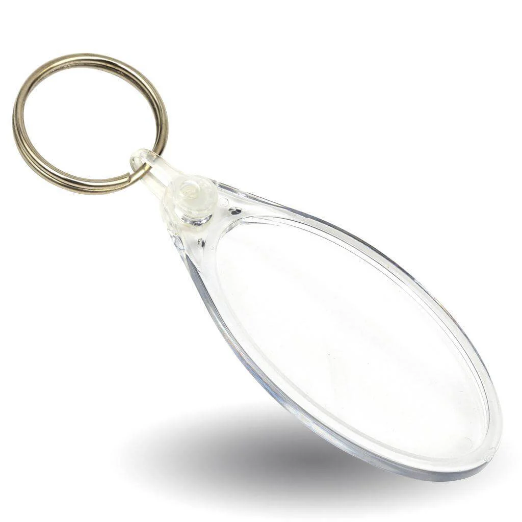 Small Volume - Shaped Blank Acrylic Photo Insert Keyring - Image 8
