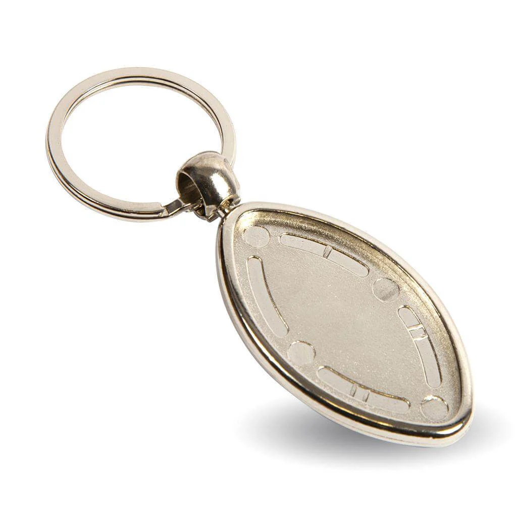 Small Volume - Shaped Blank Metal Photo Insert Keyring - Image 3